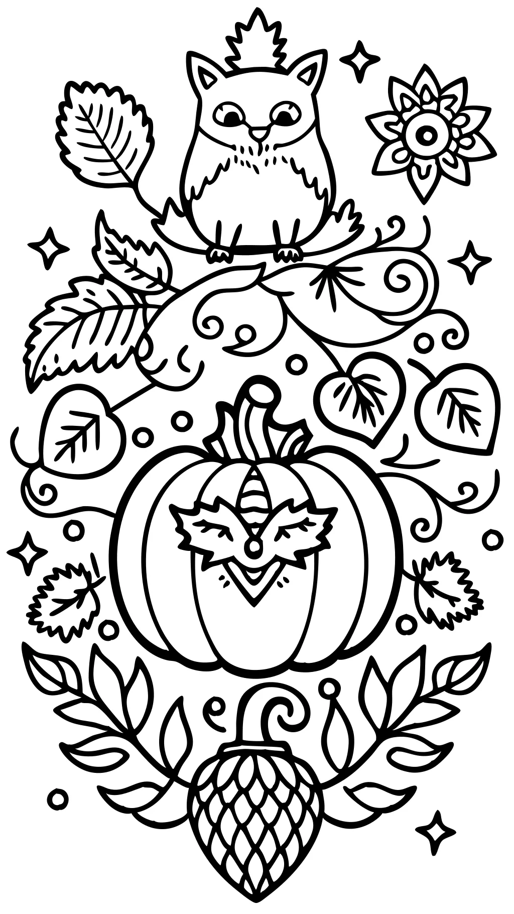 coloriage d’automne adultes